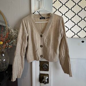 NAADAM Women's Beige/Tan Cashmere Cardigan Sweater
